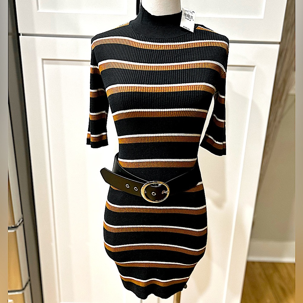 NWT Sanctuary Horizontal Stripes Knit Dress with 3/4 Sleeves